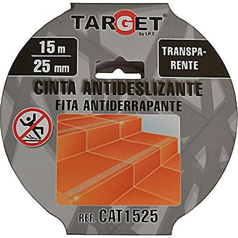 TARGET cinta adhesiva antideslizante translucido 25mmx15m , Cinta adhesiva antideslizante translúcido 25mm x 15mLa cinta adhesiva antideslizante trans (1/2)