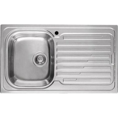 Vasca ad incasso destra + gocciolatoio per Lavello Cucina 86x50x20 cm - Acciaio inox - Sky 400 (1/3)