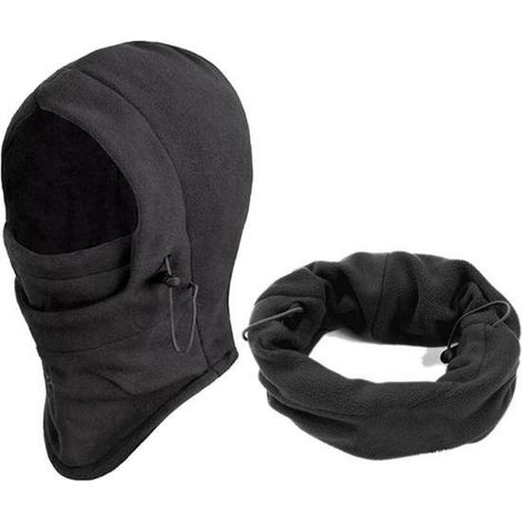 Masque d’hiver – Noir – Néoprène – Moto, ski, snowboard – Cache-cou et visage – Homme/femme (1/3)