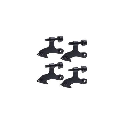 4x Butées de porte à axe de charnière noires - Avec embouts de protection pour pare-chocs - Facile à installer - Empêche les dommages aux murs et aux portes - Robuste et réglable (1/5)