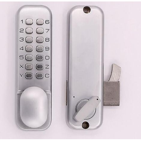 serrure De Porte Code Numrique - Chrome - Clavier Rsistant Aux Intempries (1/5)