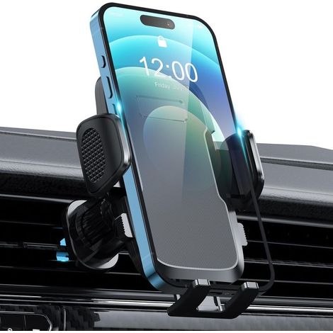 Support Téléphone Voiture Grille Aération Rotatif à 360° porte Voiture telephone avec Un Bouton de Libération Compatible avec iPhone 14 Pro Max et Téléphones 4-7' (1/5)