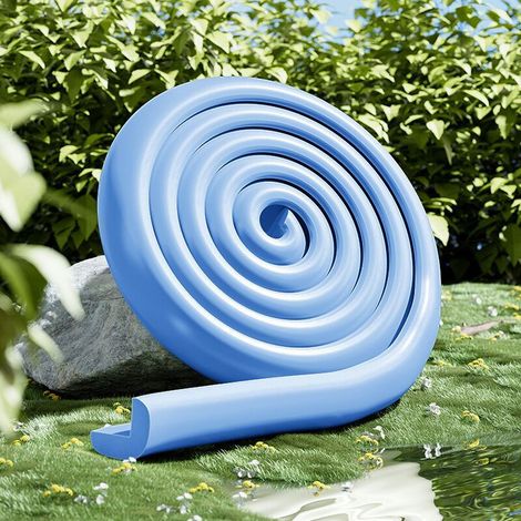 Protecteur d'angle et bord de mur en mousse épaisse forme L,protection meubles, table, bureau, anti-choc anti-coup (Bleu, 5m) (1/5)