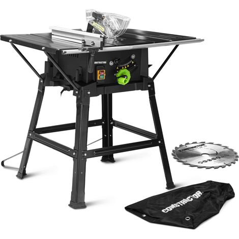 Kreissäge Tischkreissäge 2000W - 254mm - Mit 2 Sägen (24 und 40 Zähne) - Constructor