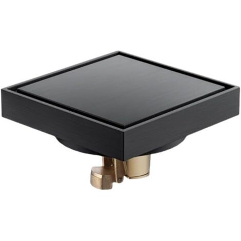 Siphon de sol invisible avec clapet anti-retour carrelé pour salle de bain et douche, anti-refoulement et anti-odeurs, gris. (1/5)
