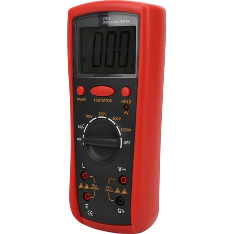 Testeur de résistance d'isolement IT811 avec écran LCD, mégohmmètre numérique, outils électriques