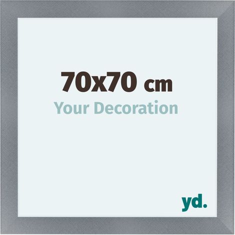 yd. - Cadre photo 70x70 - Aluminium Brosse - MDF - Como (1/5)