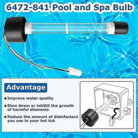 472-841 Ampoules pour bains à remous, piscines et spas 6472-857, 94-1552, UVL-3LRK-, Ampoules UV, Jacuzzis et spas Sundance ClearRay (1/4)