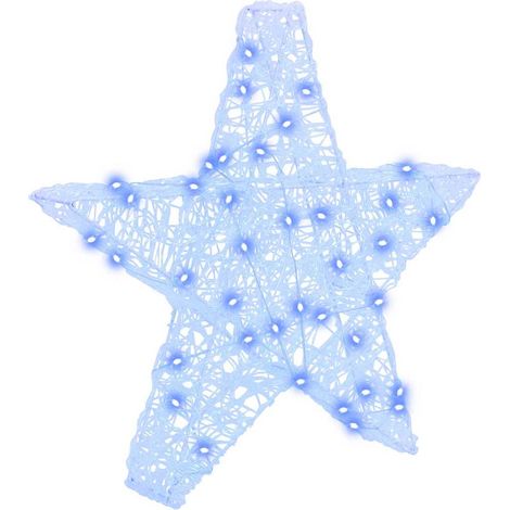 Estrella 3D con 50 LED Azul 55 x 53.5 x 10 cm Acrílico vidaXL