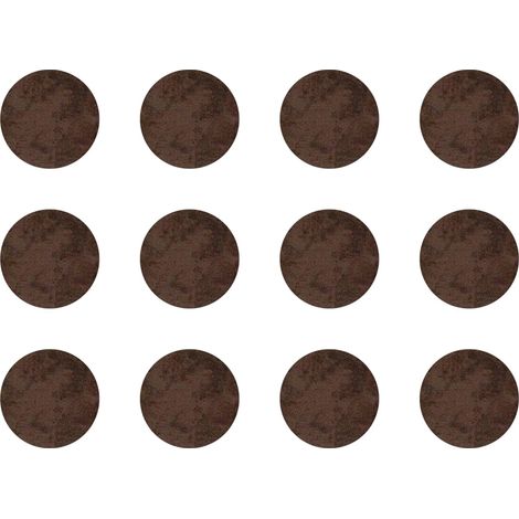 12x Cache vis adhésif autocollant diamètre 40mm protection bouchon trou obturateur meuble table chaise maison, Béton marron (1/4)