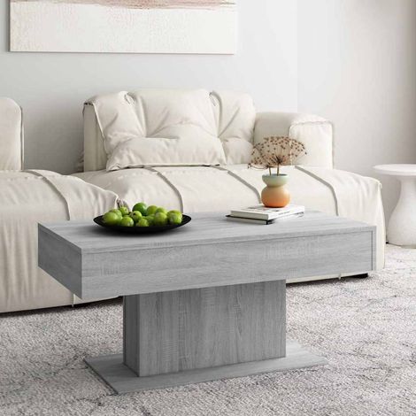 vidaXL Coffee Table Grey Sonoma 96x50x45 cm Engineered Wood (1/5)