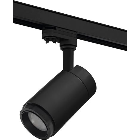 Projecteur rail tilt ENIGMA LED COB 25W -(2061lm)/-(2285lm)/-(2182lm) CRI90 2700K/3000K/4000K 15º/60º Noir (1/3)