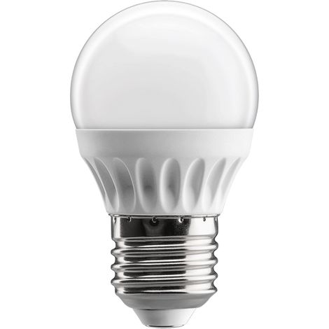 Ampoule LED bulbe douille E27, 4W 230V, blanc chaud (1/4)