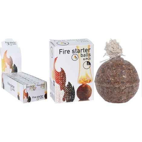OFFERTA 18PZ SFERA LEGNO 3,5CM ACCENDIFUOCO ACCESSORI BARBECUE
