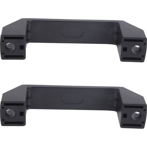 2 Pièces Barre Droite Noire, Poignée de Traction en Plastique pour Équipement Industriel, 8.5mm (1/4)