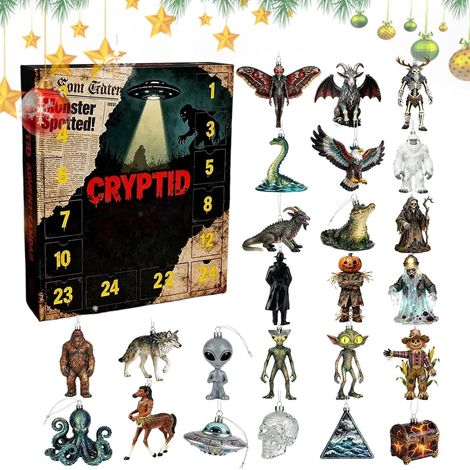 Calendario dell'Avvento di Natale, ornamenti da collezione in acrilico 2D (1/5)