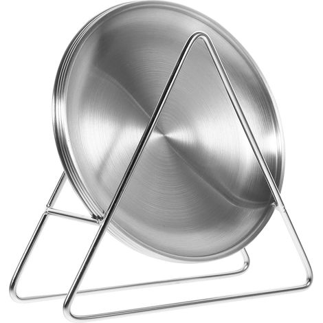 Inox 14 Cm Rondes Avec Support De Rangement Set De 4 Plaques (1/5)