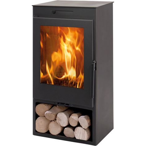 stufa a legna panadero "zahara" in acciaio e ghisa nero 6,9 kw