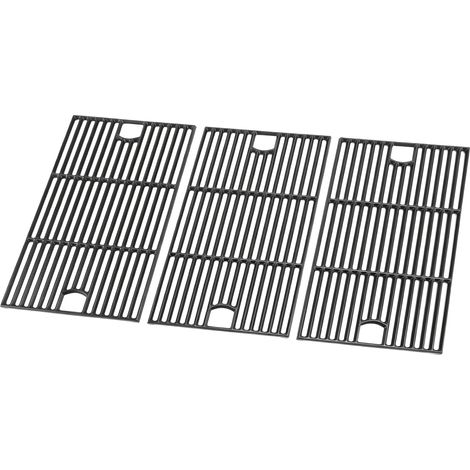 Lot de 3 grilles de cuisson en fonte 43 x 84,6 cm pour Broilking Sovereign 490, Charbroil Gas2Coal 440, pièces de rechange pour 6 brûleurs 720-0896B, 720-0898, 720-0896X, 720 (1/5)