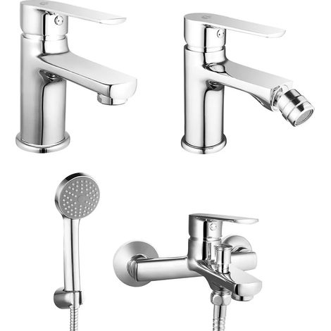Set miscelatori lavabo bidet e vasca con kit doccia serie Juliette (1/5)