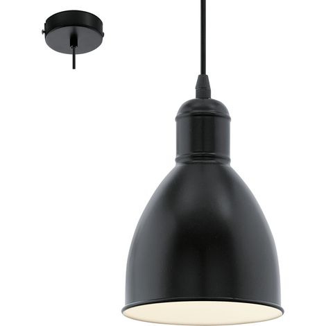 Eglo Pendelleuchte Priddy schwarz Ø 15,5 cm E27 Pendelleuchte (1/5)