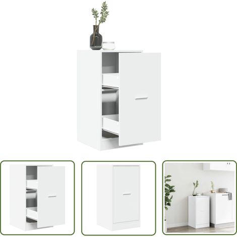 vidaXL Apothekerschrank Weiß 40x41x77,5 cm Holzwerkstoff (1/5)