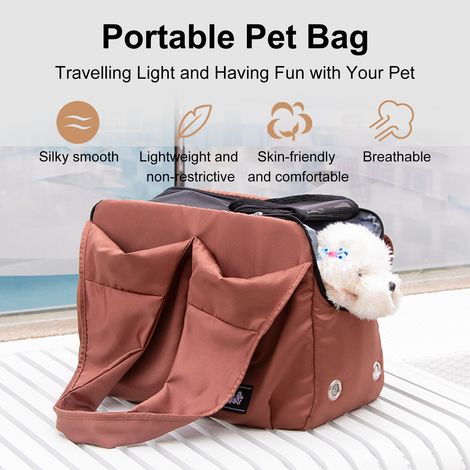 Sac portable pour chat respirant pour animaux de compagnie, épaule de sortie, chaud d'hiver, mode de transport pour petits chiens et chats, doux pour la peau, ventilation confortable, design léger (1/5)