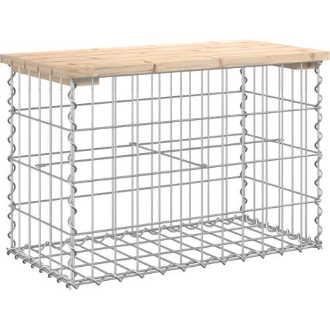 Maison Exclusive - Panca Giardino Design Gabbione 63x31,5x42cm Legno Massello Pino
