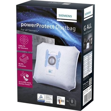 Nedis Siemens VZ41FGALL bolsa aspiradora blanca de alto rendimiento