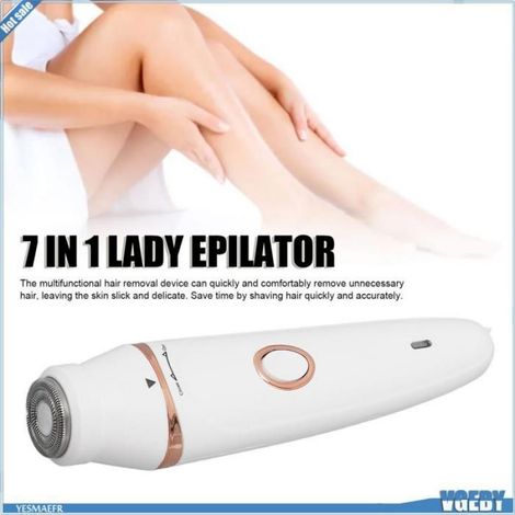 Ashata Épilateur pour femme 7 en 1 7 en 1 Épilateur Dame Épilateur Retabolique à Cheveux Multifonctionnels avec parfum d'epilation (1/5)