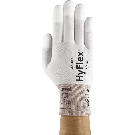 Hyflex 48-105 Glove desechable .Weiß. Gr.6 (por 12)