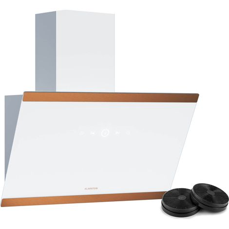 Klarstein – Hotte aspirante décorative 60 cm – Écran tactile – Débit d'air 524 m³/h – Classe A++ – Silencieuse 34,5 dB – Évacuation et recirculation
