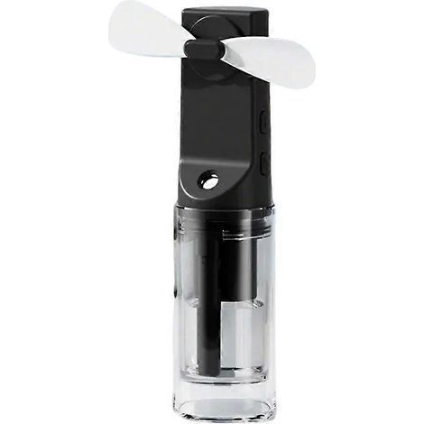 Ventilateur brumisateur portable rechargeable, 4 vitesses, noir (1/5)