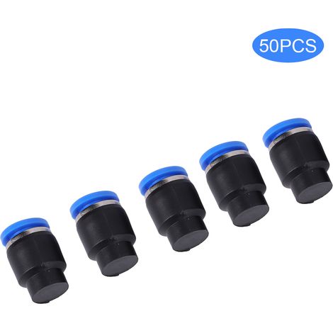 50 pièces de bouchons pour tuyaux pneumatiques, capuchons pneumatiques, pièces mécaniques, plastique et laiton, raccord rapide PPF (1/5)