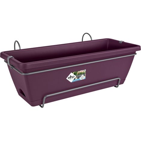Elho Barcelona Allin1 50 - Violet - L 50 x B 27.5 x H 19 cm - Balconextérieur - 100% recyclé (1/4)