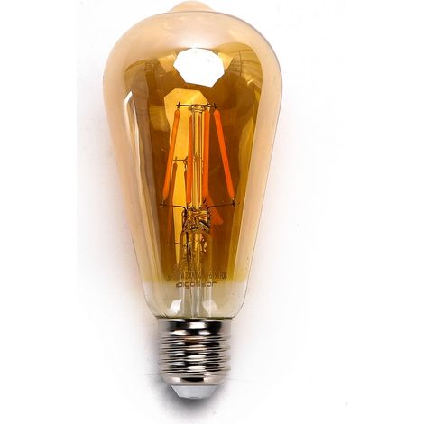 Lampadina Led Vintage a Filamento E27 ST64 8W Bianco caldo 2200K Aigostar