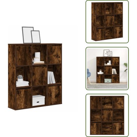 vidaXL Bücherregal Räuchereiche 89x24x101,5 cm Holzwerkstoff (1/5)