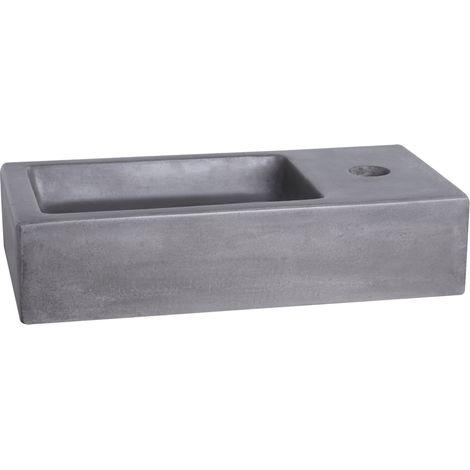 Differnz Ravo Lave-mains Béton gris foncé 38.5 x 18.5 x 9 cm (1/5)