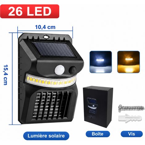 Lampe anti-moustiques solaire de camping 20 m² avec capteur de mouvement noir et violet 20m2 violet 210 g – Livraison gratuite