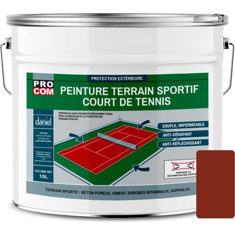 Peinture tennis, peinture terrain de sport, rénovation et protection de terrain sportif PROCOM 772F21 10 litres (1/4)