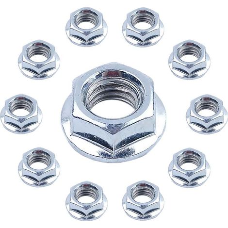10 Pièces Écrou de Tronçonneuse pour Husqvarna 346XP, 445, 450, 455, K1250, K1260, 51, 61, 154 et plus de Modèles, Écrou Hexagonal Universel en Acier Inoxydable Pièces de Rechange (1/5)