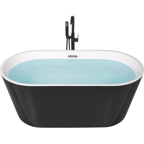 Freestanding Bathtub HAVANA 1700 x 730 mm Black/ White