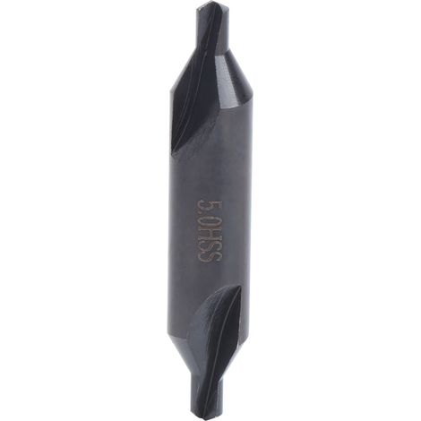 Foret de centrage de 5 mm pour acier à moules de type A, acier inoxydable, centre d'usinage spécial, foret de positionnement et de centrage hélicoïdal entièrement rectifié (1/5)