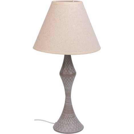 Lámpara de mesa de metal gris 23x23x46