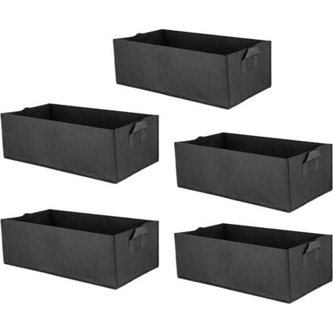 pièces - Sac de culture Plantes - Sac de culture - Sac à plantes - Réutilisable - Zwart - 60 30 20 cm - Panier à plantes - Feutre (1/4)