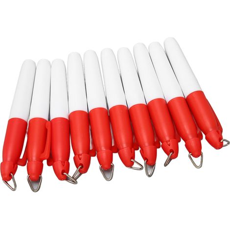 Lot de 10 marqueurs de golf, à base d'huile, imperméables, portables, pour marquer et colorier les lignes de golf, rouges. (1/5)