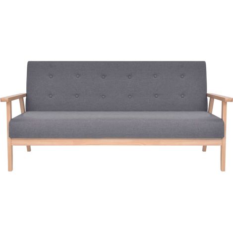 Divano letto 3 posti trasformabile soggiorno letto ospiti divano letto pieghevole soggiorno interni casa tessuto grigio scuro 020020597