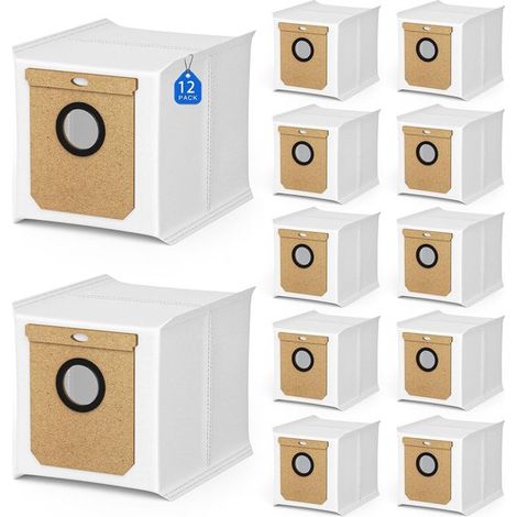 12 bolsas para aspiradoras robot Eufy L50/L60 SES, Conga 10000/8090 Ultra/9090 AI y Haier H9+