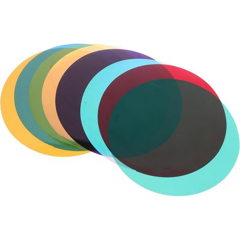 Filtres Gel Autocollants en Pet Facile à Installer Lot de 8 Couleur pour Éclairage D'ambiance pour et Salons
