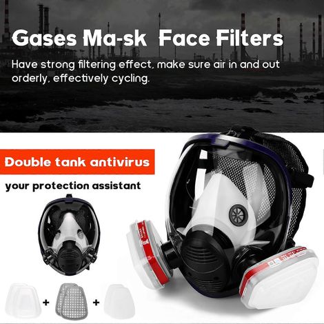 Filtre charbon actif anti-formaldéhyde pour masque silicone intégral, cartouche de protection respiratoire contre peinture et sprays chimiques (1/5)